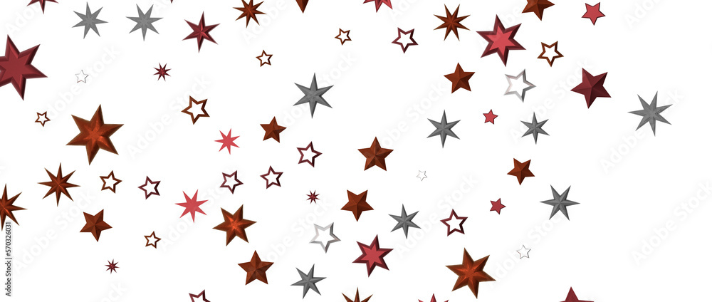 golden stars - in red