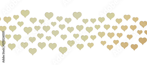 realistic isolated heart confetti on the transparent background for decoration and covering. Concept of Happy Valentine's Day, wedding and anniversary