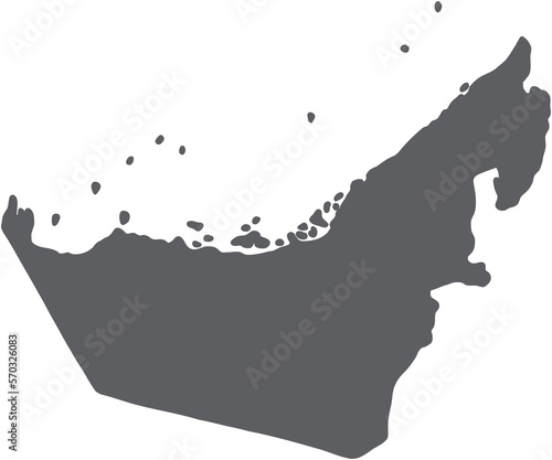 doodle freehand drawing of uae map.