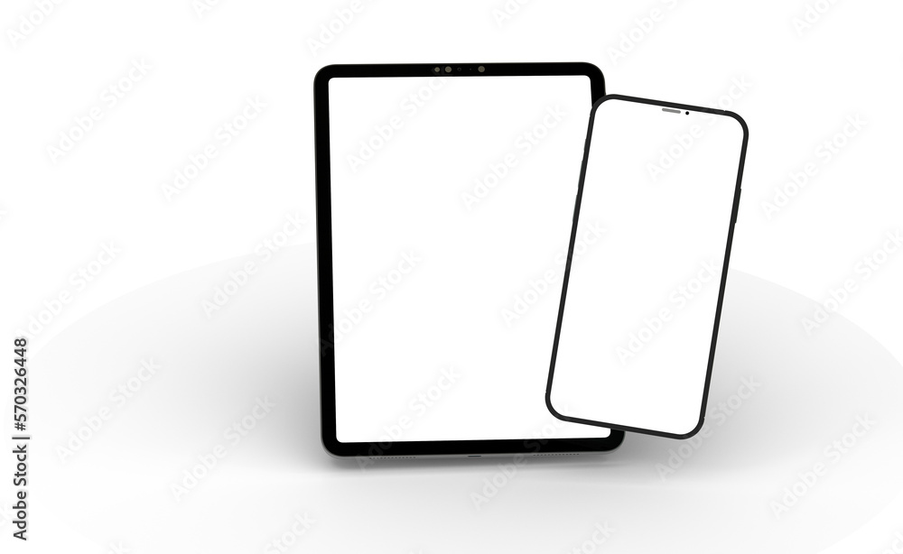 Gadgets including smartphone, digital tablet and laptop, blank screen with Gadgets including smartphone, digital tablet and laptop, blank screen with