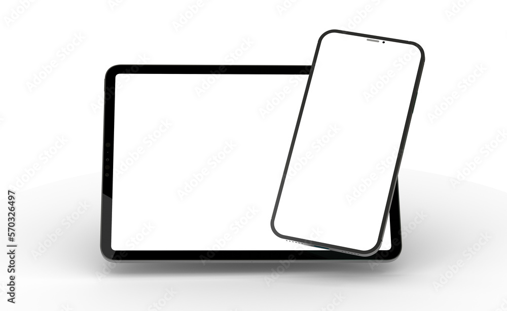 Gadgets including smartphone, digital tablet and laptop, blank screen with Gadgets including smartphone, digital tablet and laptop, blank screen with