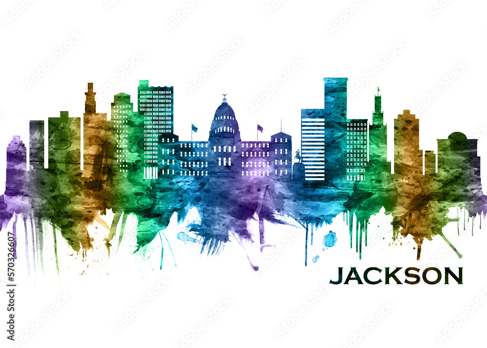 Obraz premium Jackson Mississippi skyline