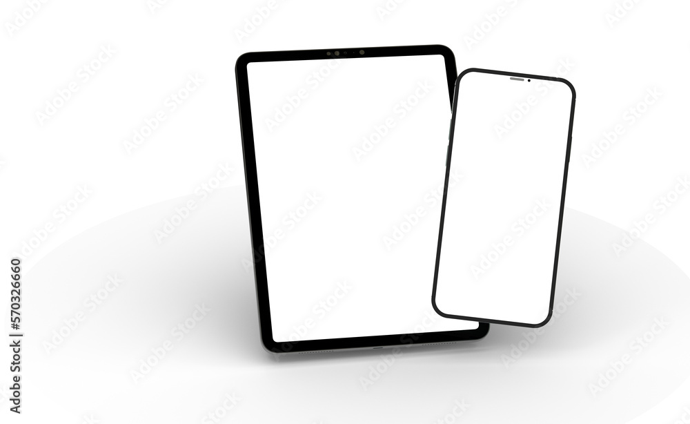 Gadgets including smartphone, digital tablet and laptop, blank screen with Gadgets including smartphone, digital tablet and laptop, blank screen with
