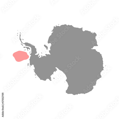 Bellingshausen Sea on the world map. Vector illustration. photo