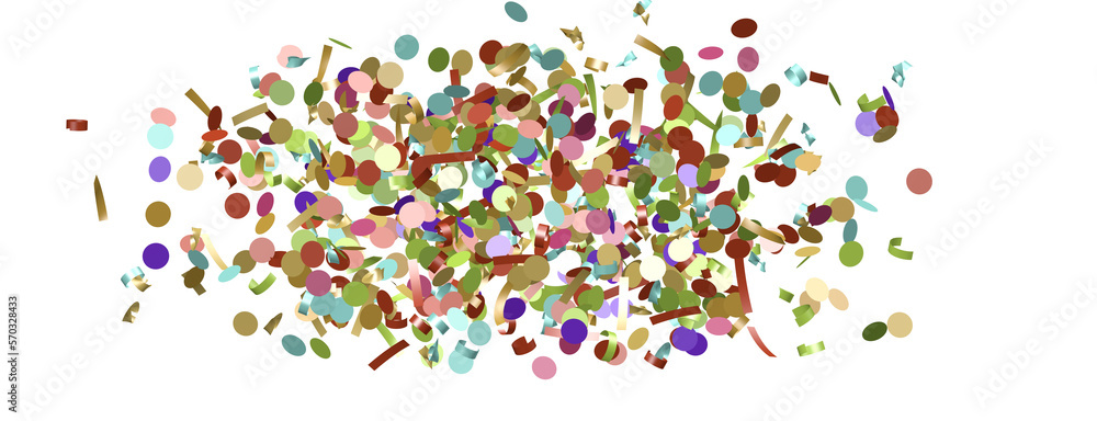 Obraz premium Confetti, paper triangle on the floor, fancy, colorful, celebration party