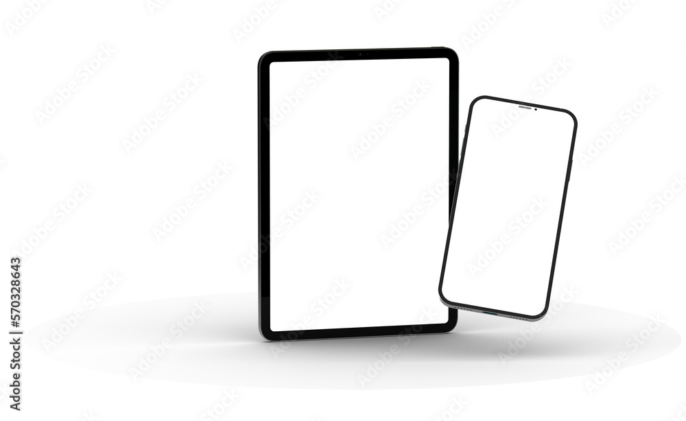 Photo White tablet, isolated on 3d background Photo White tablet, isolated on 3d background