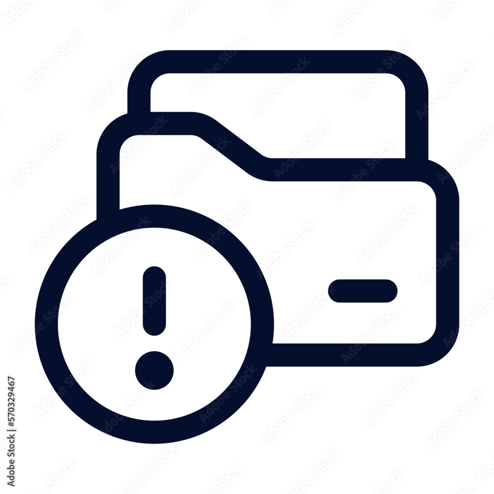 alert folder line icon