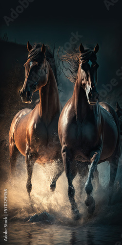 horses - generative ai  © Stacy