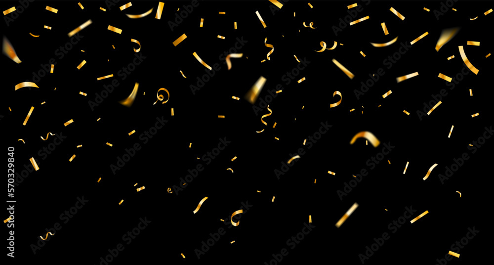 Golden confetti falling from the sky.3d metal confetti and ribbons,luxury background. Golden confetti falling from the sky.3d metal confetti and ribbons,luxury background.