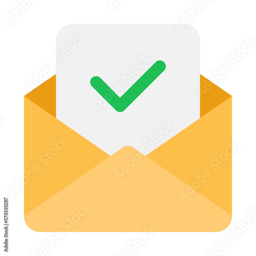 message flat design icon