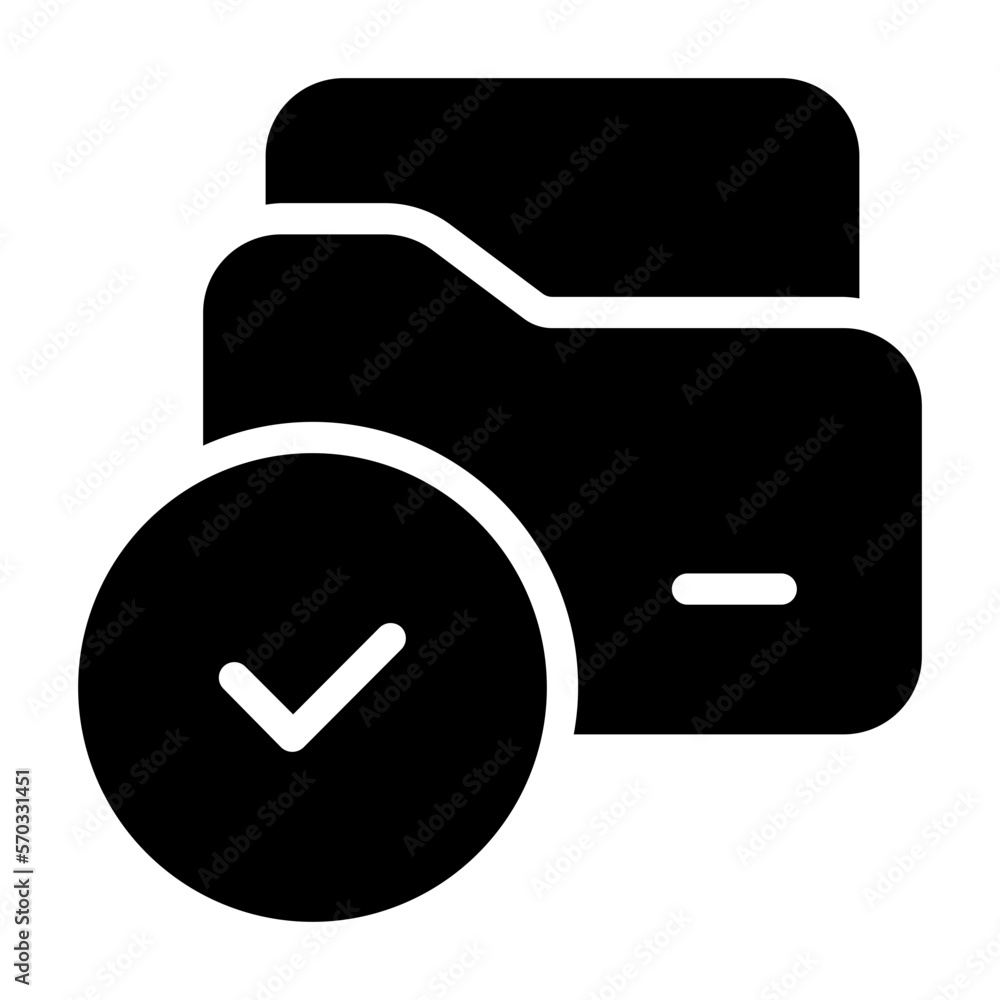 folder approved glyph icon folder approved glyph icon