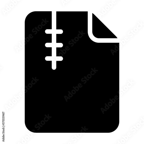 zip file glyph icon