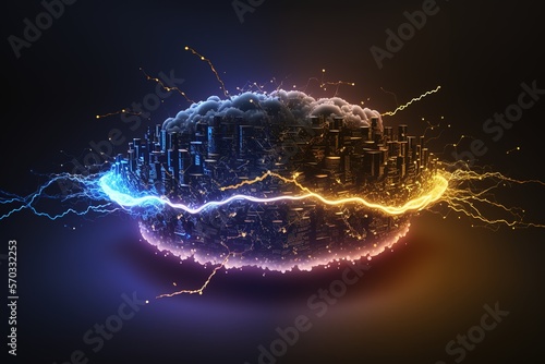 Smart city and IoT (Internet of Things) concept. Ai