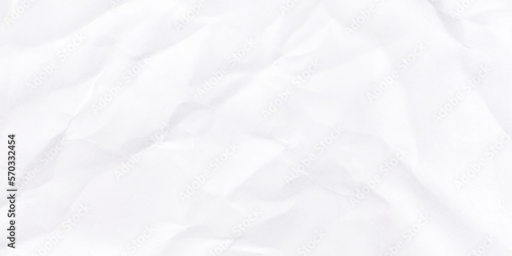 Obraz premium Clean white paper, wrinkled, abstract background. Paper texture Crumpled White. Top view.