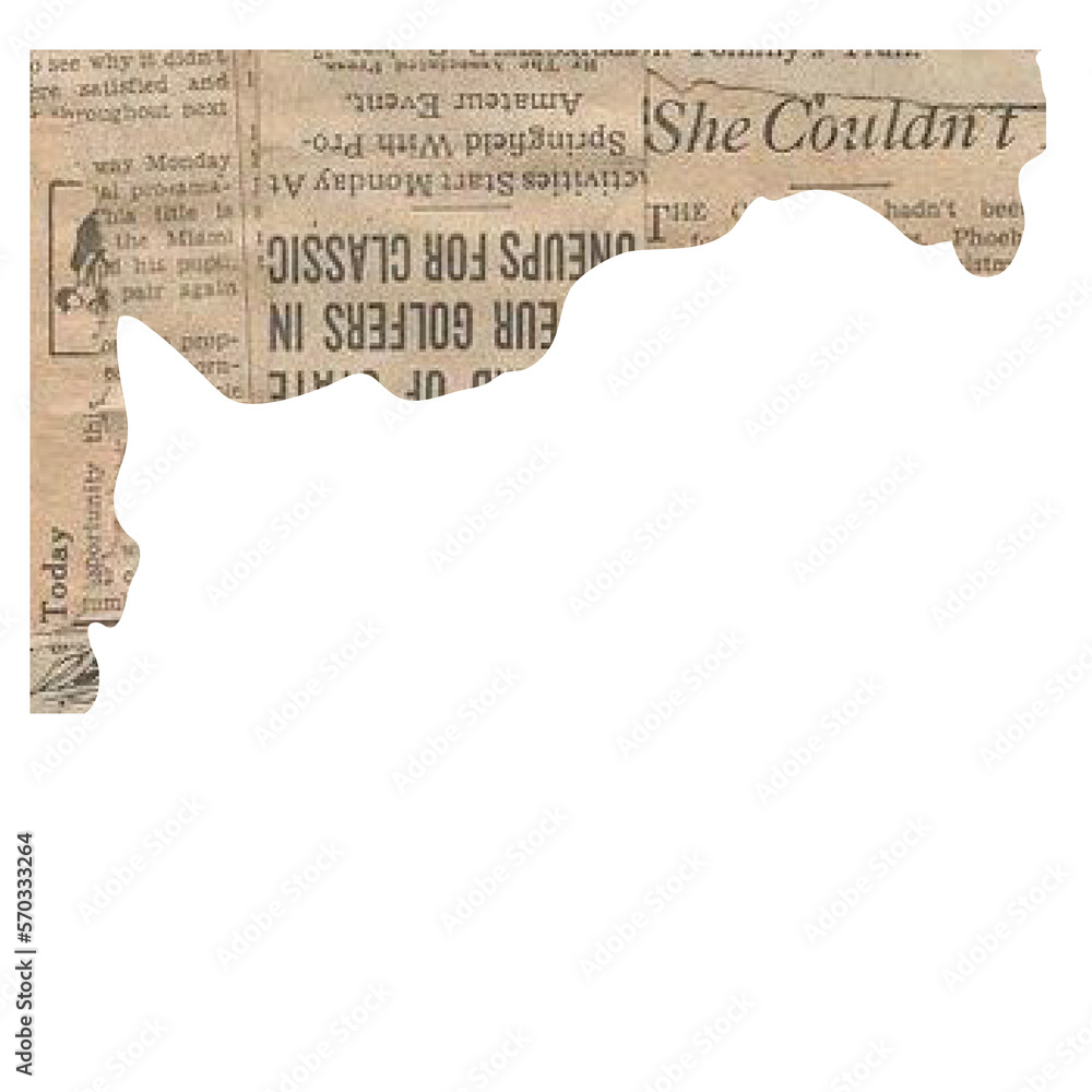 aesthetic newspaper torn corner Stock Photo Adobe Stock