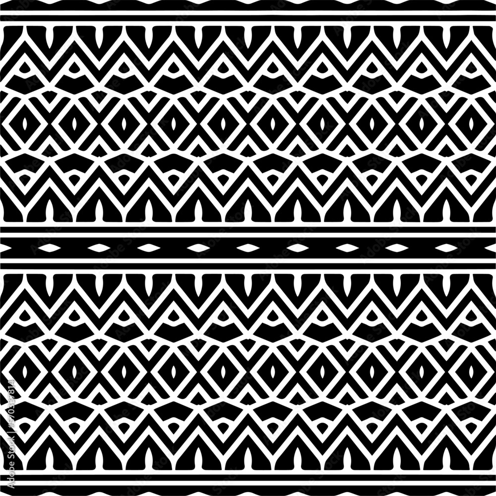 Vector geometric ornament in ethnic style. Seamless pattern with abstract shapes,Black and white color. Repeating pattern for decor, textile and fabric. Vector geometric ornament in ethnic style. Seamless pattern with abstract shapes,Black and white color. Repeating pattern for decor, textile and fabric.