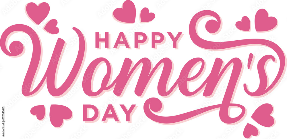 Abstract happy women's day logo, happy women's day lettering with love, Happy women's day typography Abstract happy women's day logo, happy women's day lettering with love, Happy women's day typography