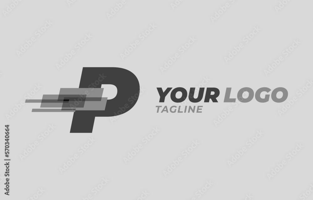 letter P initial monochrome pixel digital vector logo design letter P initial monochrome pixel digital vector logo design