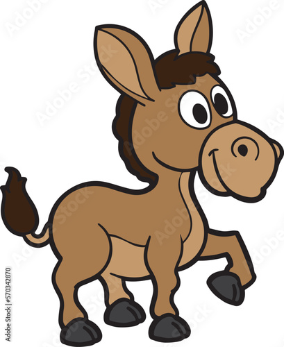 Cute Donkey Illustration for your children