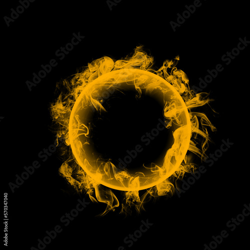 A fire ring on a black background. Royalty high-quality free stock photo image of Ring consisting of a fire. The magical thing, Fantasy, Burning fire ring