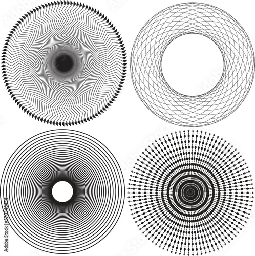  simple 4 circle type pattern vector.