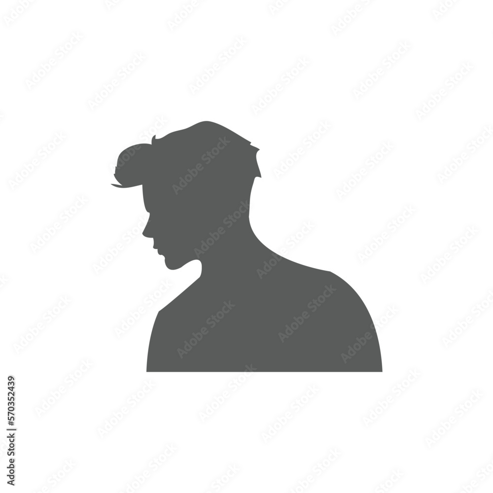 Monochrome male avatar silhouette. User icon vector in trendy flat design. Monochrome male avatar silhouette. User icon vector in trendy flat design.