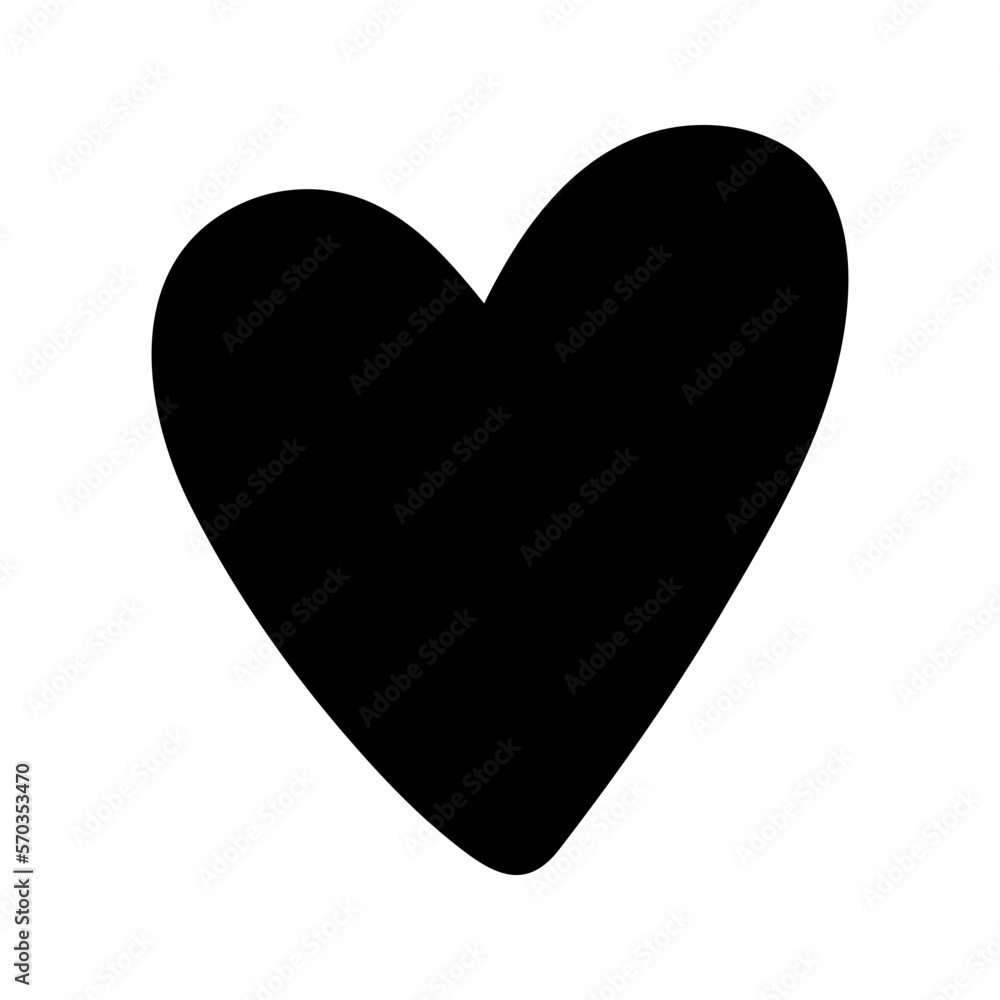 Hand drawn vector heart. Romantic doodle illustration Hand drawn vector heart. Romantic doodle illustration