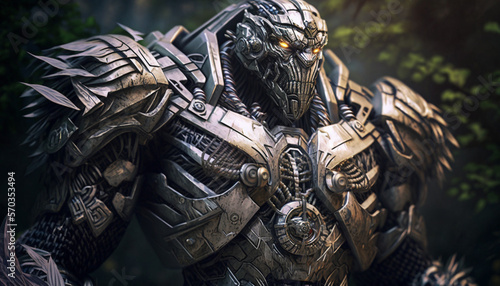 3D Rendered Futuristic Cyborg Gorilla AI Generative