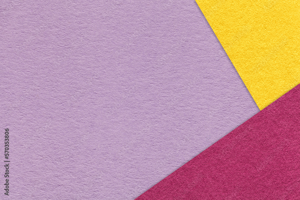 Texture of craft violet color paper background with purple and yellow border. Vintage abstract cardboard. Texture of craft violet color paper background with purple and yellow border. Vintage abstract cardboard.