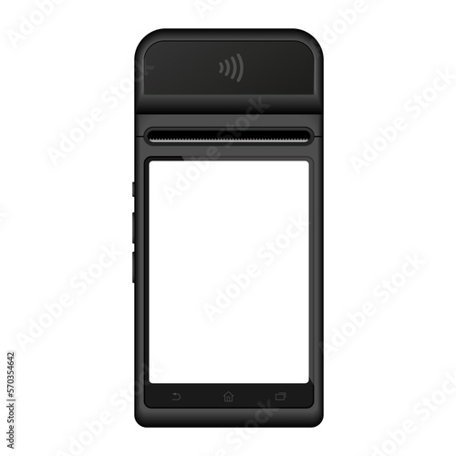 Payment POS terminal vector mockup