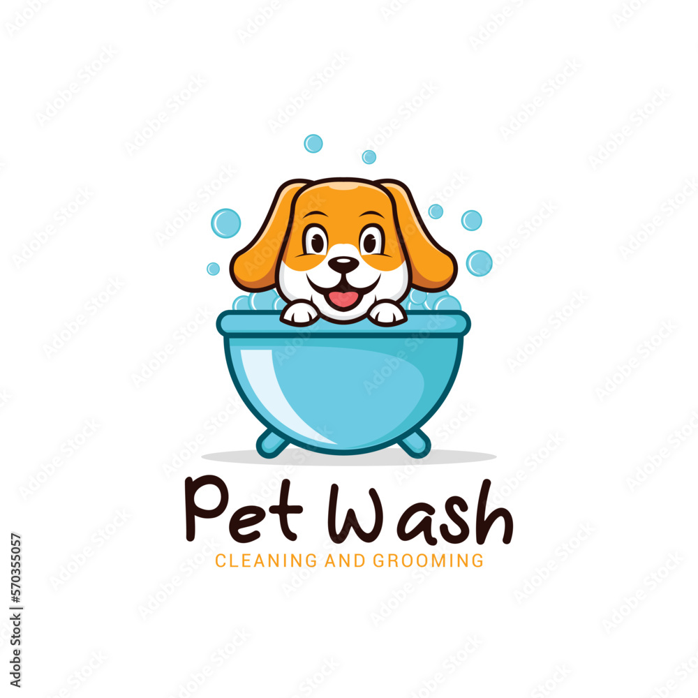 Pet Wash Logo Vector Design Template Pet Wash Logo Vector Design Template