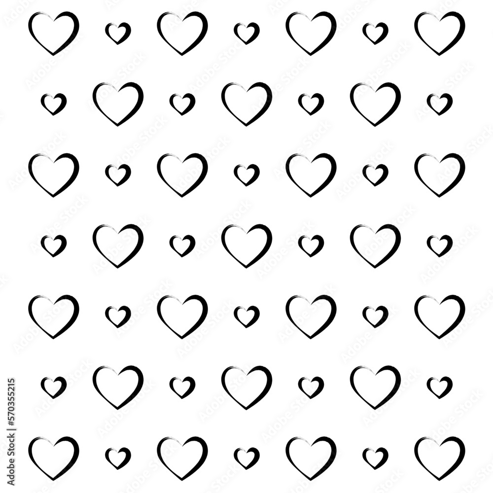 Seamless pattern a lot of hearts. Seamless pattern a lot of hearts.