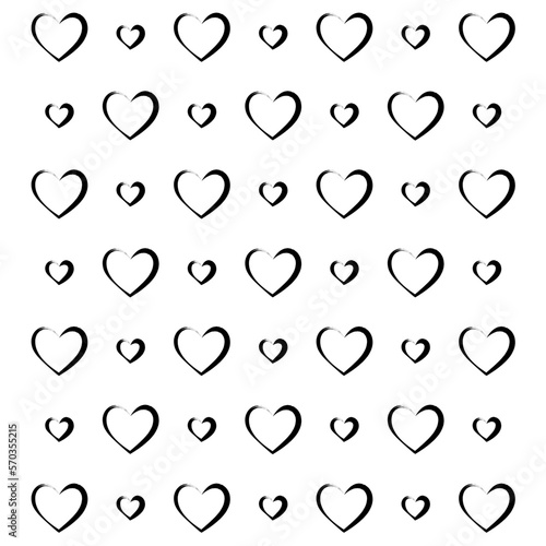 Seamless pattern a lot of hearts.