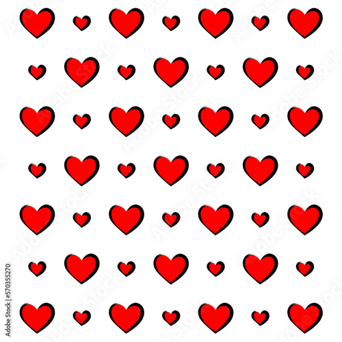 Seamless pattern a lot of hearts.