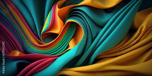Abstract textile cloth wallpaper background illustration Generative AI © mizan