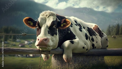 cute and funny lazy cow
