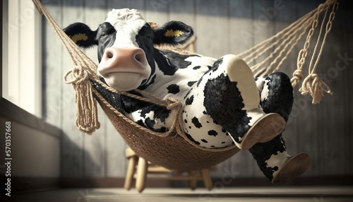 cute and funny lazy cow