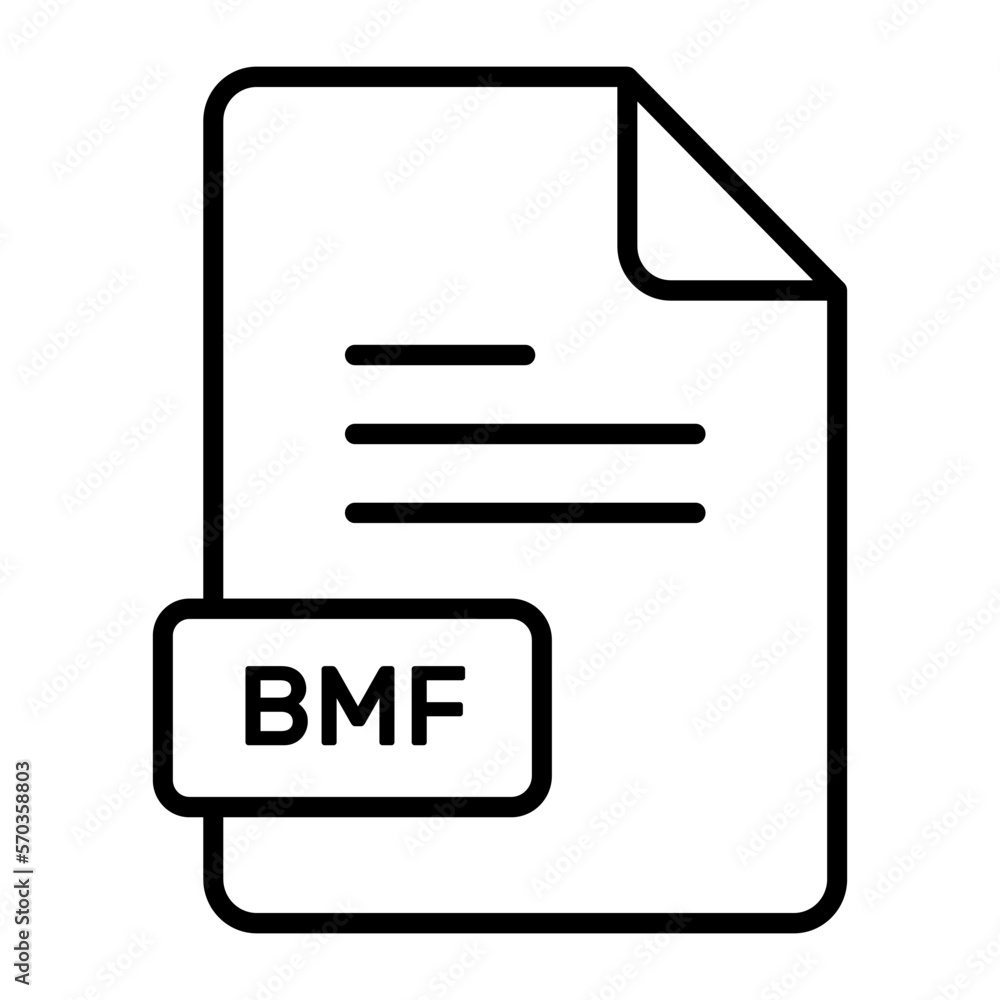 An amazing vector icon of BMF file, editable design An amazing vector icon of BMF file, editable design
