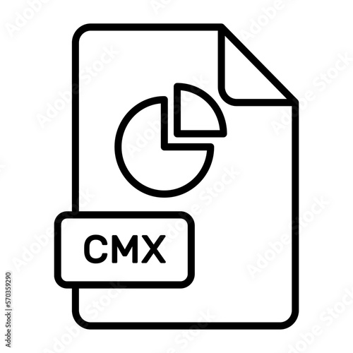 An amazing vector icon of CMX file, editable design