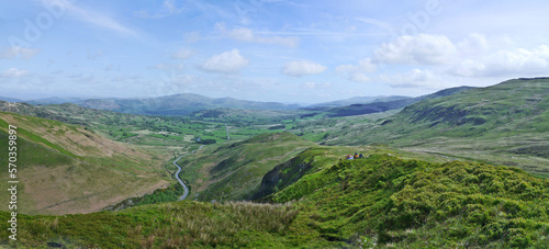 view of Welsh mountains from the hill Mach Loop © Monty