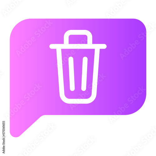 delete gradient icon