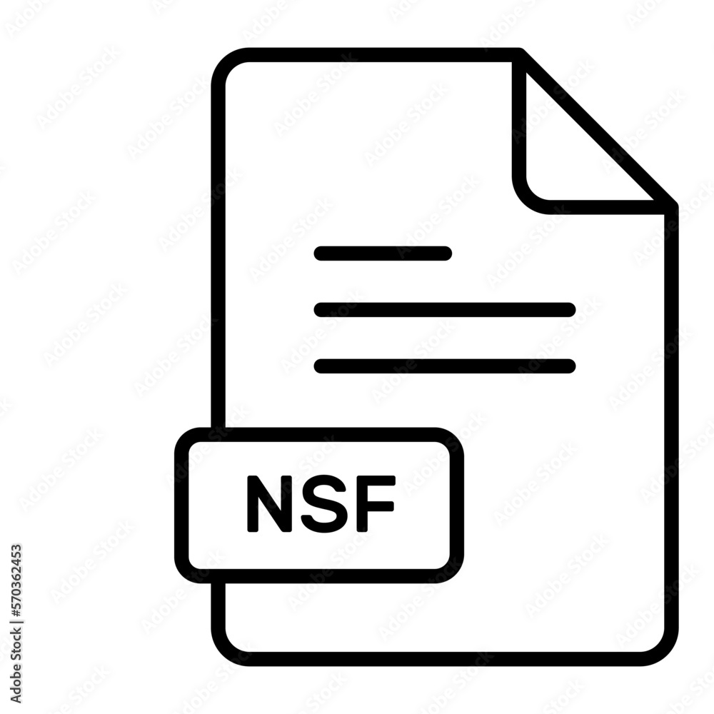 An amazing vector icon of NSF file, editable design An amazing vector icon of NSF file, editable design