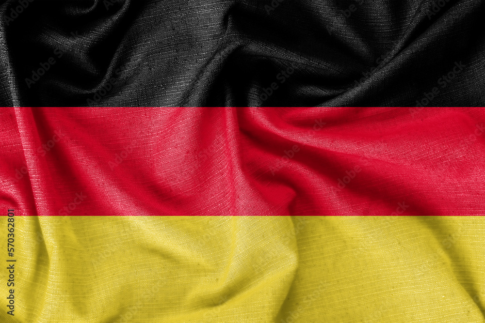 Fototapeta premium Germany country flag background realistic silk fabric