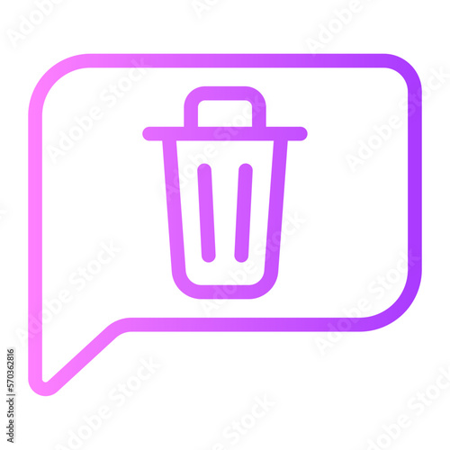 delete gradient icon