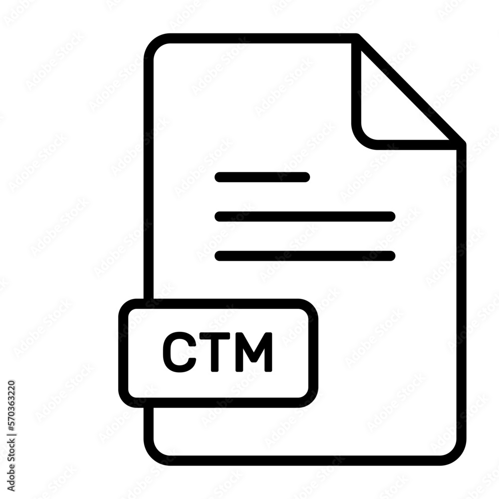 An amazing vector icon of CTM file, editable design An amazing vector icon of CTM file, editable design