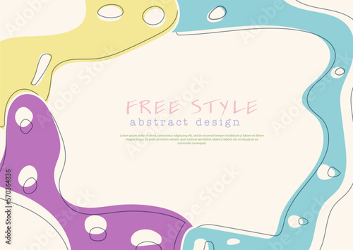 Abstract background with deformed shapes and lines. A simple color composition for posters, posters, banners, covers