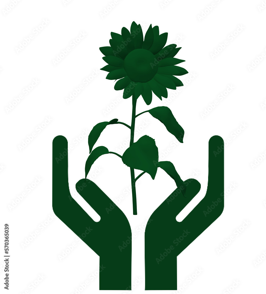 Obraz premium hand holding flower