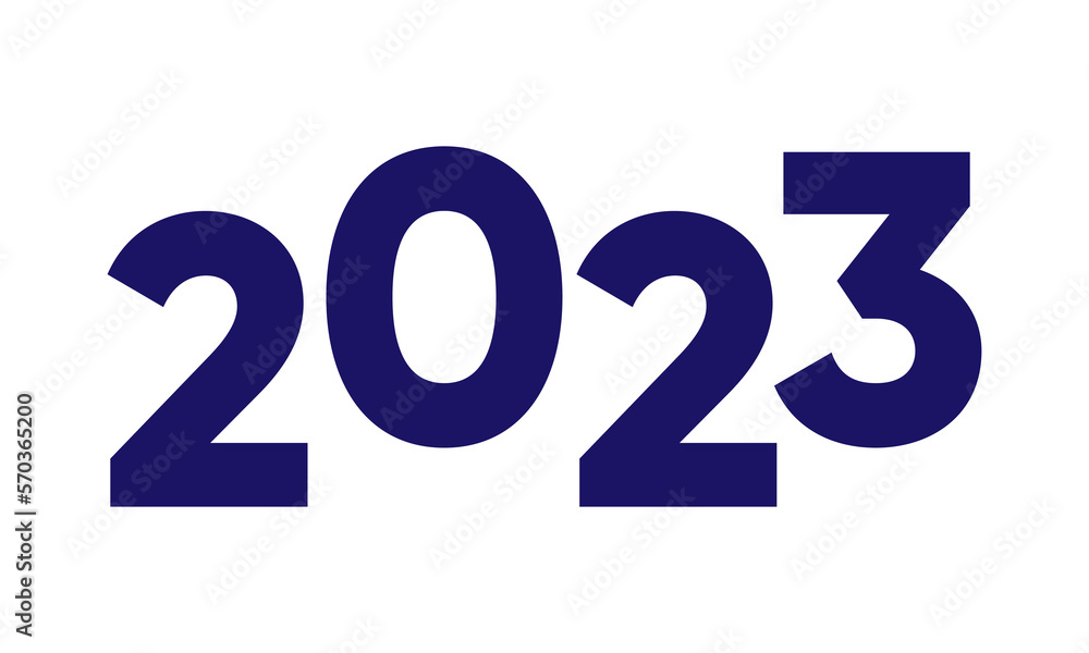 Blue 2023. Greeting concept for 2023 new year celebration