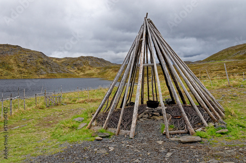 Lavvu - Sami tent in Nordkapp peninsula - Norway