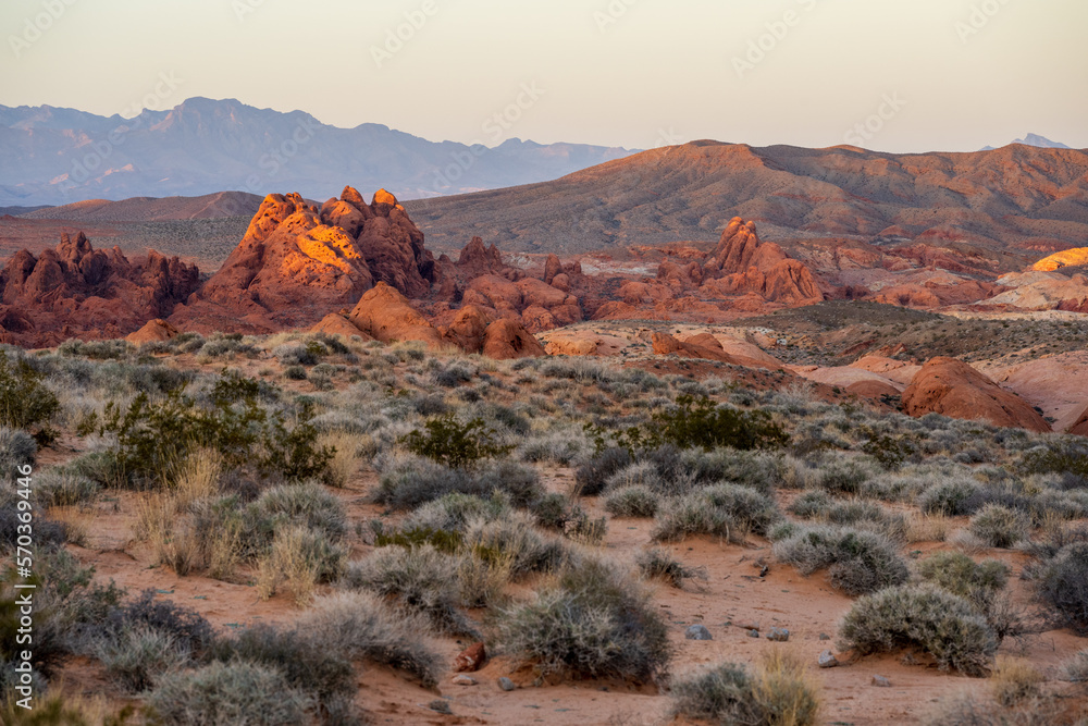 Sunset in Valley of Fire State Park in Nevada